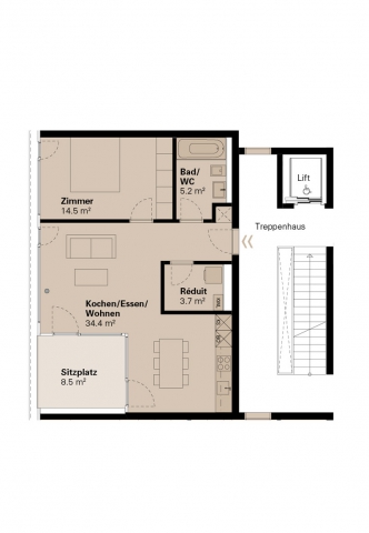 Grundriss Wohnung A 302