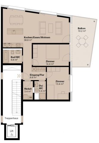 Grundriss Wohnung B 101