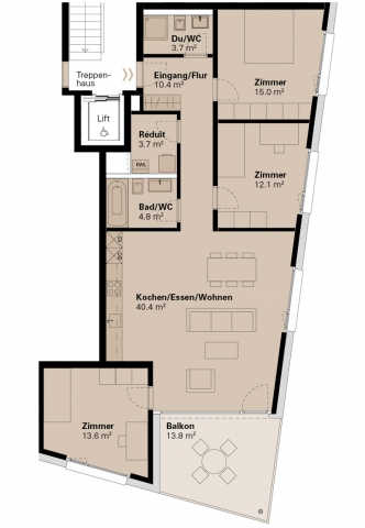 Grundriss Wohnung C 401