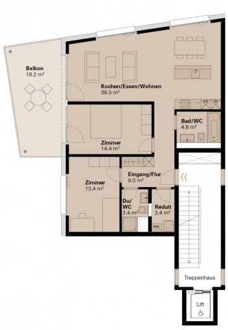 Grundriss Wohnung C 303